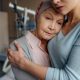 Daughter expresses her love for her mom who is fighting cancer by hugging her in the hospital